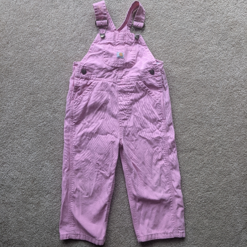 Pink Carhartt Overalls 2T